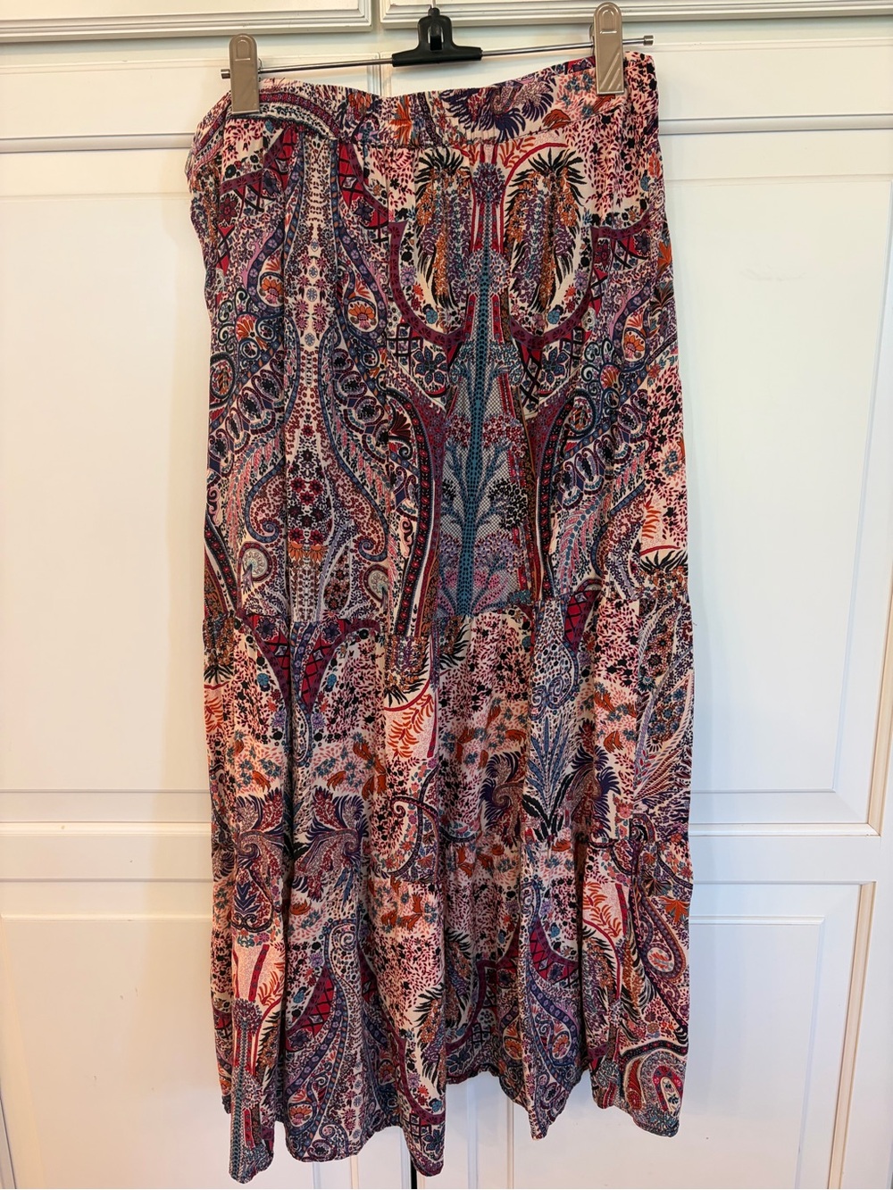 Catherine Malandrino Multicolor tropical holiday Paisley Maxi Skirt size medium